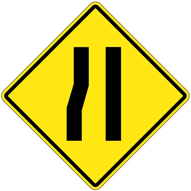 WA-23-TL Road Narrows - Left (TAB)